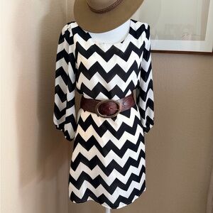 NWT Sugar Lips Chevron Dress